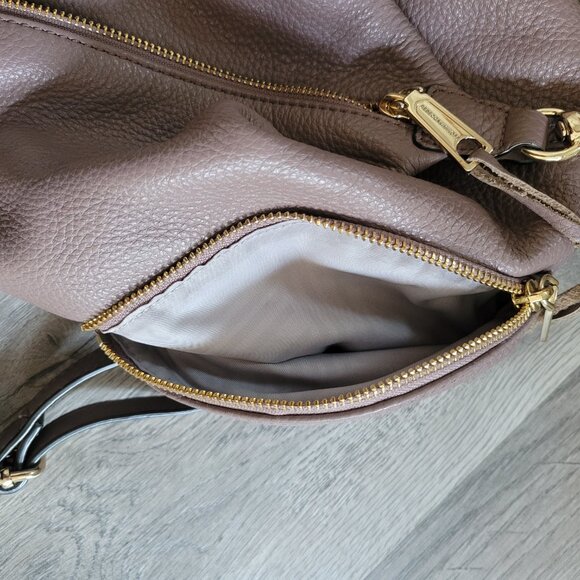 Rebecca Minkoff Medium Julian Leather Backpack in Mink Gold main image 7